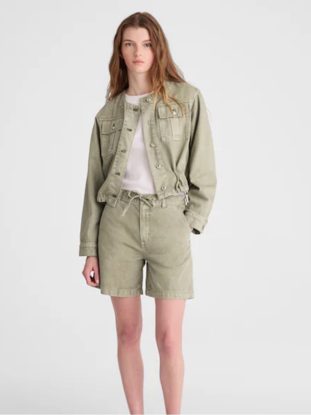 NWT Madewell Sage Green Denim Shorts, size 28